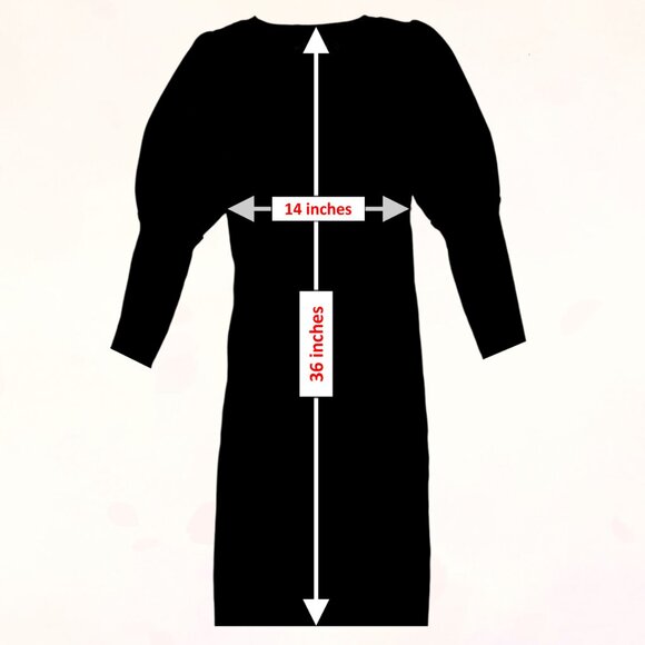 Gabrielle Union Black Bodycon Ribbed Knit Faux Leather Puff Long Sleeves Dress S - Picture 11 of 11